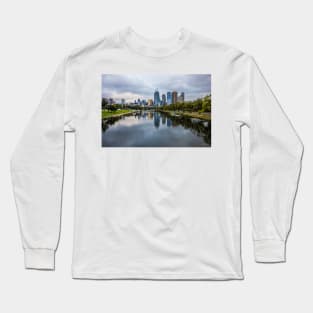 Melbourne from the Swan Street Bridge, Melbourne, Victoria, Australia. Long Sleeve T-Shirt